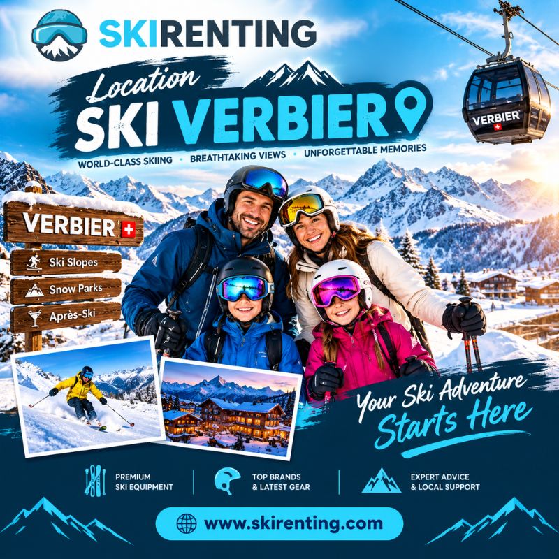 Location ski Verbier con esquís y botas adaptados a cada esquiador